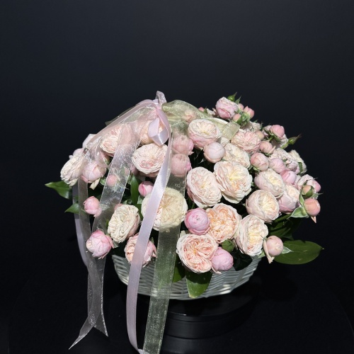 Корзина из кустовых роз №758040