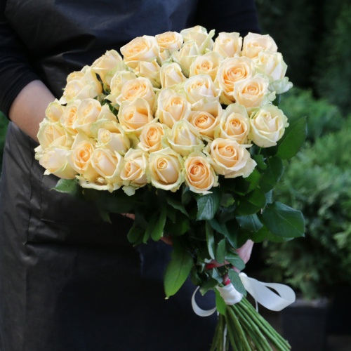 Роза кремовая 60 см (Россия)