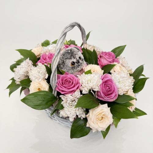 Корзина из роз №692635