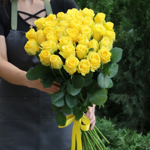 Роза желтая 60 см (Россия)