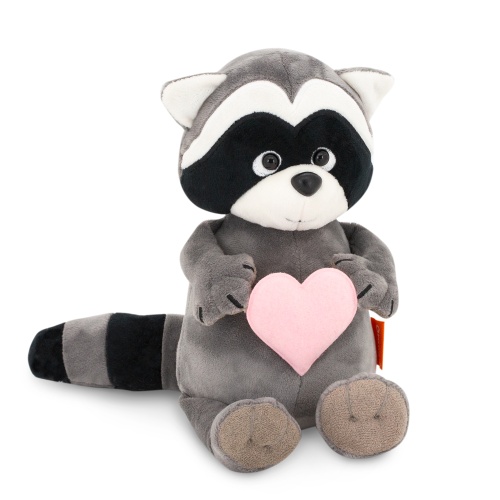 Мягкая игрушка "Енотик Дэнни" С розовым сердцем 20 см