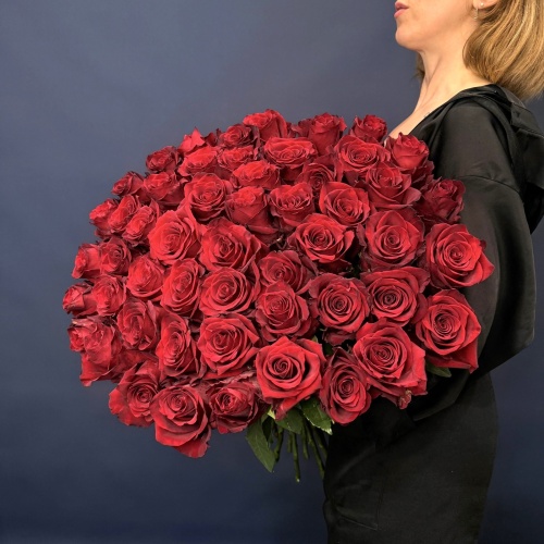 51 красная роза Эксплорер (Эквадор)