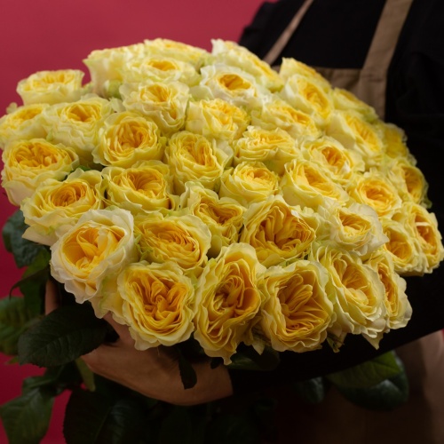 35 пионовидных роз (Россия)