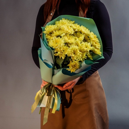 Букет из желтых хризантем (5 шт.)