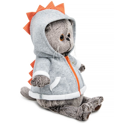 Кот Басик в толстовке дракончик 22 см