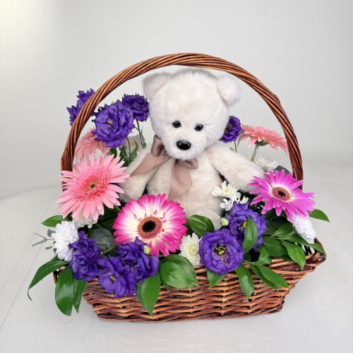 Корзина из гербер №796295