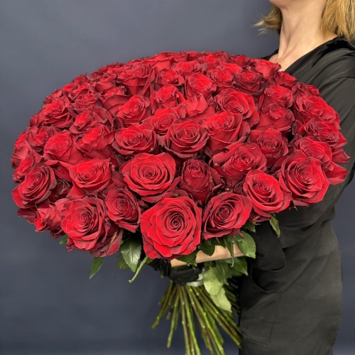 75 красных роз Эксплорер (Эквадор)
